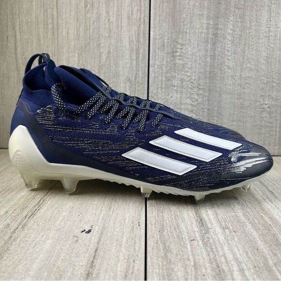Adidas Adizero PrimeKnit Navy Football Cleats Athletic Sneaker Mens Size 12.5 - Picture 1 of 10